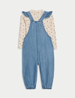 2pc Cotton Rich Dungaree Outfit (0 Mths - 3 Yrs)