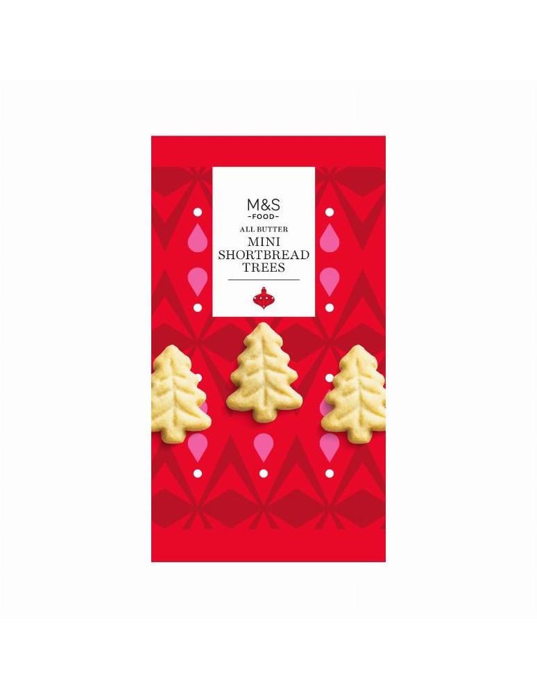 Mini křehké máslové sušenky ve tvaru vánočního stromečku