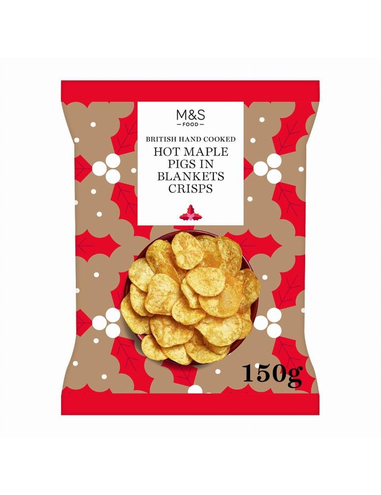 Bramborové lupínky s příchutí javorového sirupu, chilli a vepřového masa