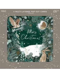 4 vícevrstvé vánoční přání, 1 vzor