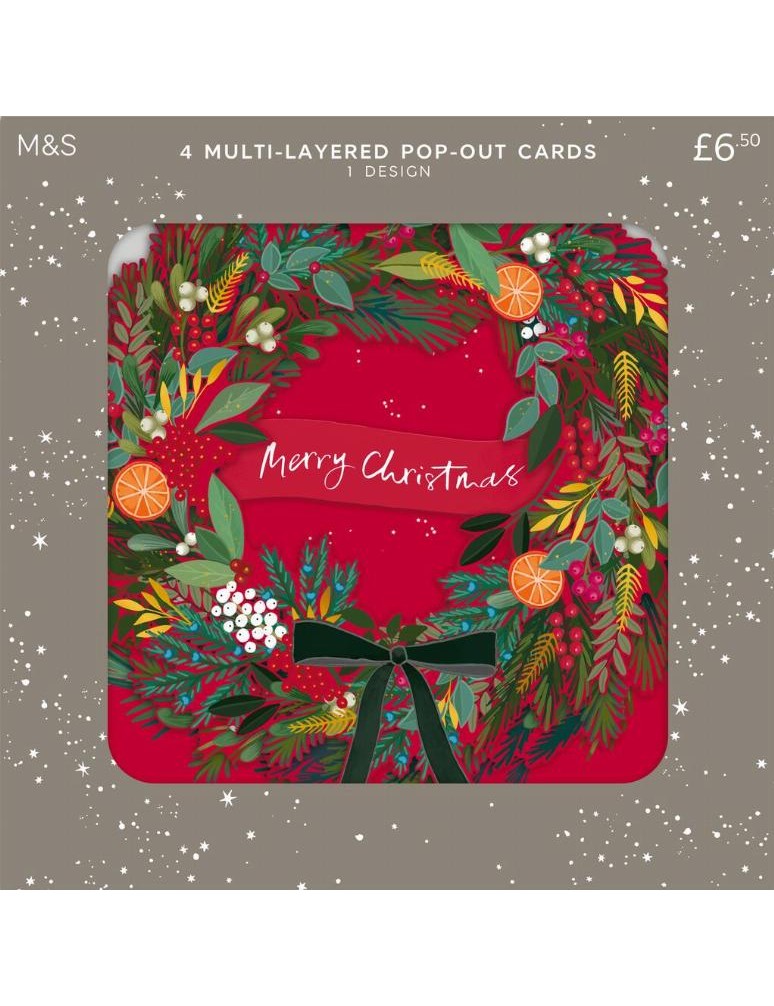 4 vrstvené vánoční přání, 1 vzor