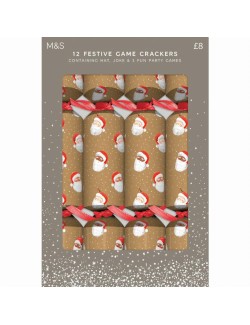 Praskací vánoční dekorace (crackers), 12 kusů