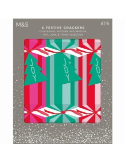 Praskací vánoční dekorace (crackers), 6 kusů