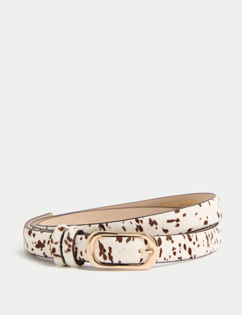 Leather Hide Slim Belt