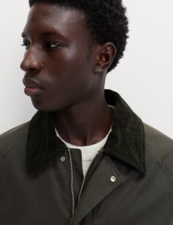 Manšestrová voskovaná bunda z čisté bavlny