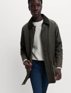 Manšestrová voskovaná bunda z čisté bavlny