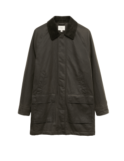 Manšestrová voskovaná bunda z čisté bavlny