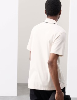 Pruhovaná polokošile s klopami a vysokým podílem bavlny