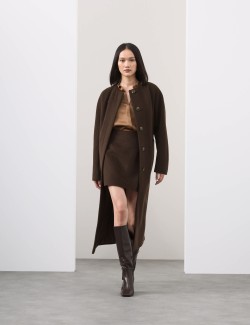 Minisukně áčkového střihu, ze směsi vlny