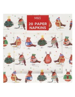 Papírové třívrstvé ubrousky, 20 ks