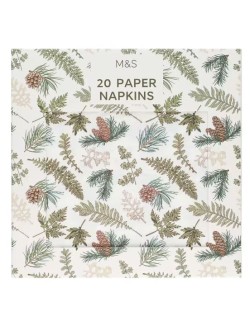 Papírové třívrstvé ubrousky, 20 ks