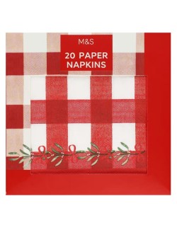 Papírové třívrstvé ubrousky, 20 ks