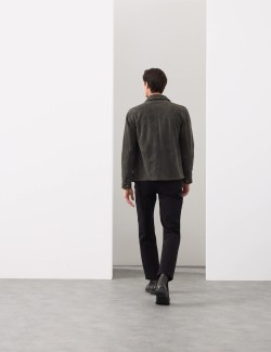 Lightweight Suede Overshirt Jacket