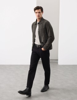 Lightweight Suede Overshirt Jacket