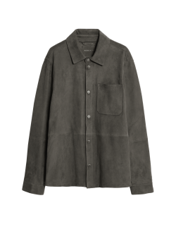 Lightweight Suede Overshirt Jacket