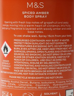 Tělový sprej Spiced Amber z kolekce Discover, 150 ml