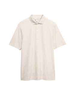 Polotriko s geometrickým potiskem, ze 100% bavlny