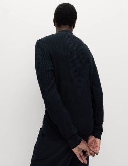 Cotton Modal Geometric Knitted Polo