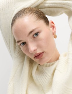 Svetr s copánkovým vzorem, s vlnou a vlnou alpaka