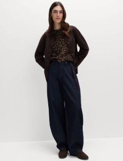 Animal Print Crew Neck Jumper