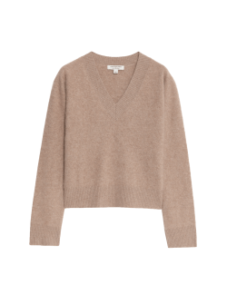 Wool Rich V-Neck Jumper with Cashmere