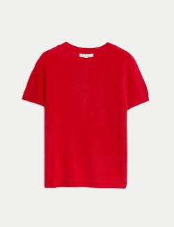 Wool Rich Knitted Top with Cashmere