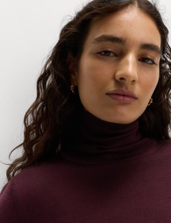 Pure Merino Wool Roll Neck Jumper