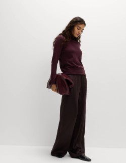 Pure Merino Wool Roll Neck Jumper