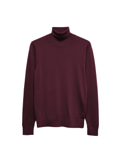 Pure Merino Wool Roll Neck Jumper