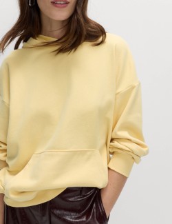 Mikina s kapucí s vysokým podílem bavlny