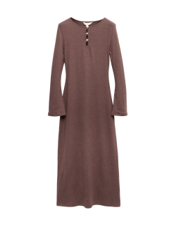 Žerzejové pohodlné midi pouzdrové šaty