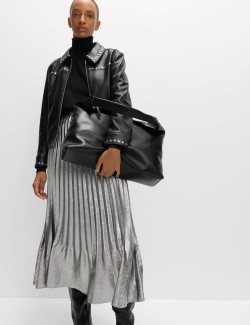 Bunda typu Harrington z umělé kůže s cvočky