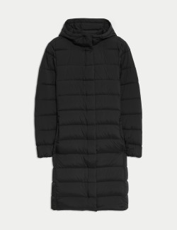 Feather & Down Hooded Duvet Coat