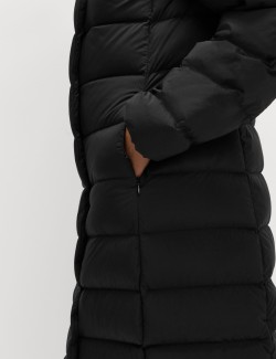 Feather & Down Hooded Duvet Coat