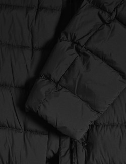 Feather & Down Hooded Duvet Coat