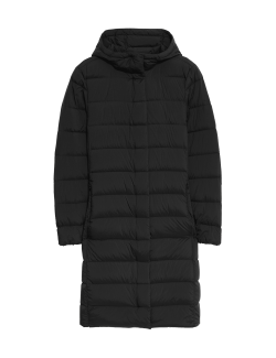 Feather & Down Hooded Duvet Coat
