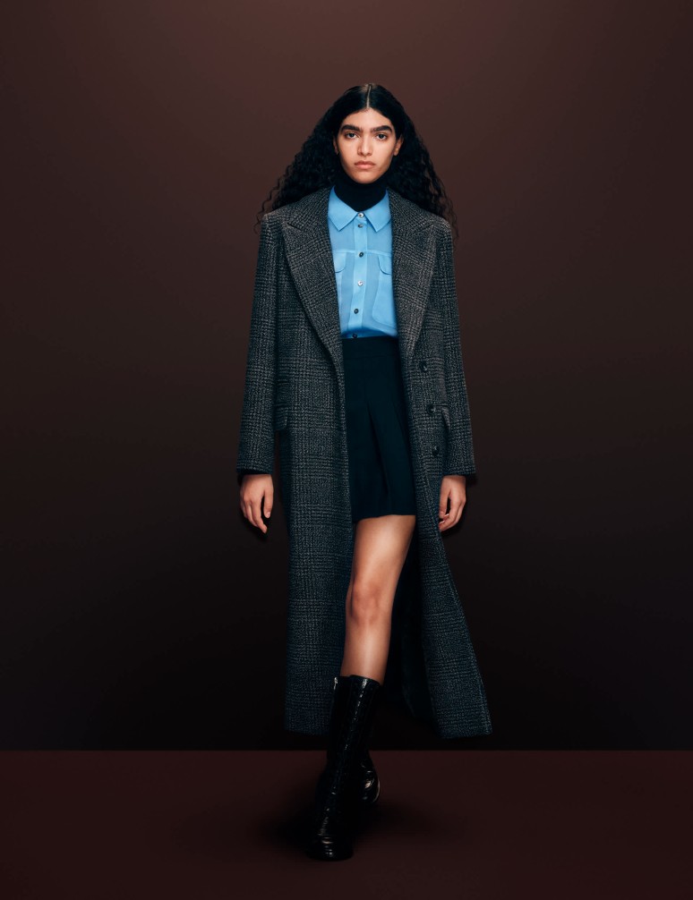 Wool Rich Double Breasted Longline Coat