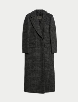 Wool Rich Double Breasted Longline Coat
