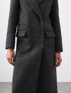 Wool Rich Double Breasted Longline Coat