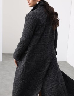 Wool Rich Double Breasted Longline Coat