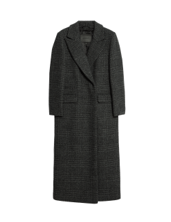 Wool Rich Double Breasted Longline Coat