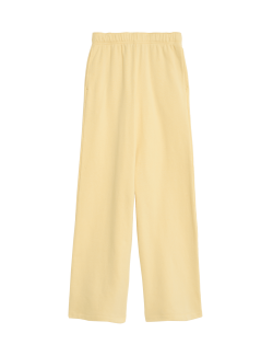 Široké teplákové kalhoty s vysokým obsahem bavlny a stahovací šňůrkou