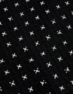 Zdobená áčková mini sukně z tvídu