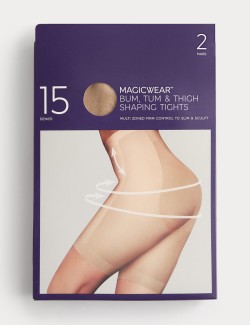 2pk 15 Denier Magicwear™ Tights