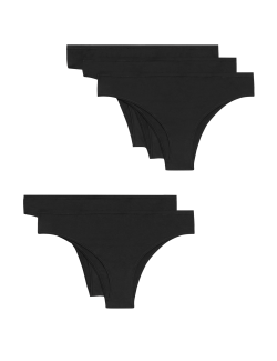 Brazilské kalhotky z modalu, bez viditelných lemů, 5 ks v balení