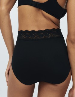 5pk Cotton Lycra & Lace Full Briefs