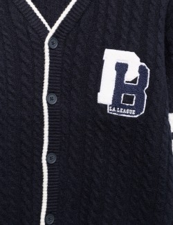 Pletený kardigan, ze směsi bavlny (6–16 let)