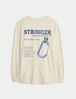 Top z čisté bavlny s grafickým motivem (6–16 let)