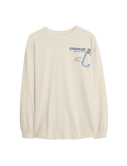 Top z čisté bavlny s grafickým motivem (6–16 let)