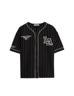 Pure Cotton Striped Baseball Shirt (6-16 Yrs)